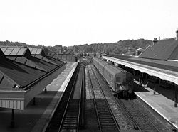 View south from the footbridge in 1968
