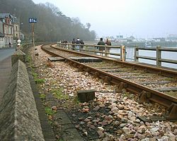 The railway line along the River Dives