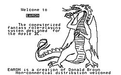 The Eamon splash screen (previously used for Odyssey: The Compleat Apventure).