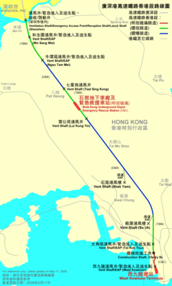 GZ-SZ-HK High Speed Railway HK Section alignment map.png