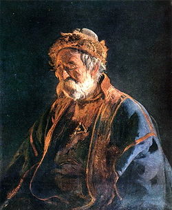 An image of a drunken Khevsur man from 1880