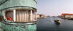 Knippelsbro control tower and Copenhagen Harbour Bus.jpg