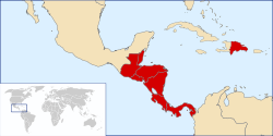 Map of the Central American Integration System