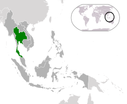 Location of  Thailand  (green)in ASEAN  (dark grey)  —  [Legend]