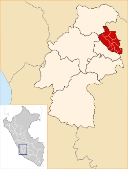 Location of the province Churcampa in Huancavelica.svg