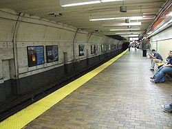 MBTA State station Orange Line platform, direction of Forest Hills.jpg