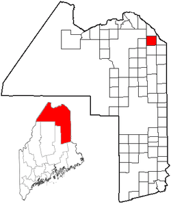 Location of Cyr Plantation, Maine
