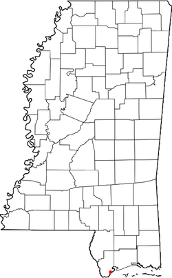 Location of Clermont Harbor, Mississippi