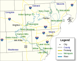 Map US MI Huron-Clinton Metroparks.svg
