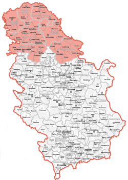 Vojvodina (red) is Serbia's autonomous province
