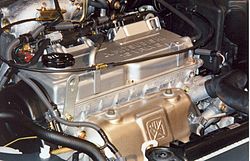 A 4G94 engine in a Mitsubishi Lancer.