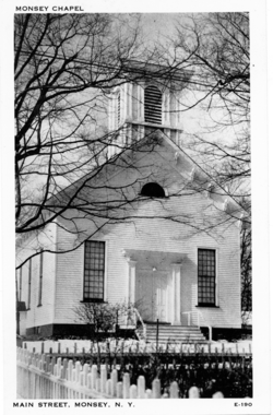 Postcard of the Monsey Church from the late 1940s or early 1950s