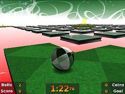 One of the hard levels being played in Neverball 1.4.0