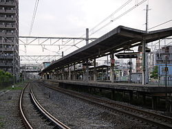 Okegawa Station from Ground.jpg