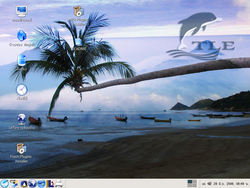 Screenshot of OpenTLE Live CD 5.5 -- a Thai localized Linux Live-CD