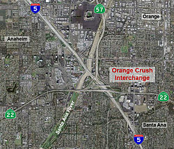 Map of Orange Crush Interchange