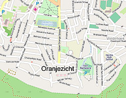 Street map of Oranjezicht