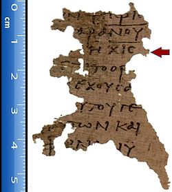 Red arrow points to χιϛ (616), "number of the beast" in P115