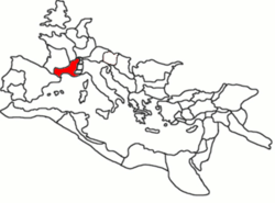 Location of Gallia Narbonensis