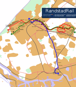 De Uithof RandstadRail station is located in RandstadRail station