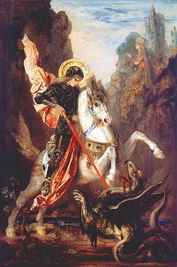 Saint George. Painting by Gustave Moreau