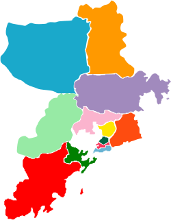 Subdivisions of Qingdao, China.svg