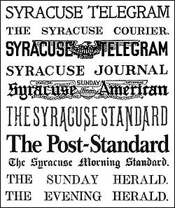 Antique Syracuse Newspapers