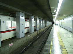 Toei-A01-Nishi-magome-station-platform.jpg