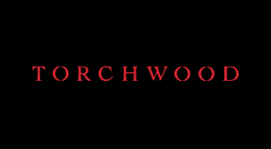 Torchwood in red lettering on a black background