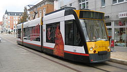 Tram 101 in Nordhausen (Germany).jpg