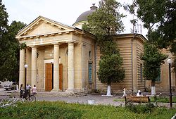 Cathedral dedicated to Saint Catherine (Russian: Свято-Екаерининский Собор) in Kherson the governorates capital at the time.