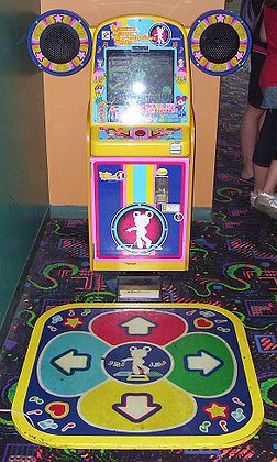 A Dance Dance Revolution Kids arcade machine