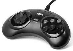Six-button Genesis controller that was released later