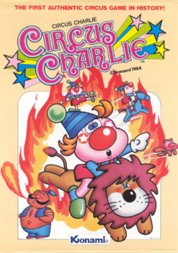 Japanese arcade flyer of Circus Charlie.