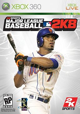 The cover of MLB 2K8 for Xbox 360.