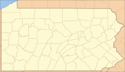 Location of Cowans Gap State Park in Pennsylvania