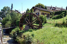 Oberdorf - Water wheel in Oberdorf village