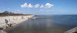 Koserow Beach from Sea Bridge