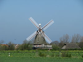 The windmill is Oldsum's landmark