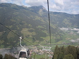 The view of Dorfgastein from the ski lift