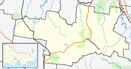 Clunes is located in Shire of Hepburn