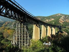 The rail bridge of Gorgopotamos that was blown up by the Greek Resistance during WWII.