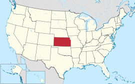 Map of the United States with Kansas highlighted