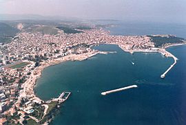 Aerial view of Mytilene.