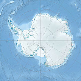 Map of Antarctica showing location of Mount Astor