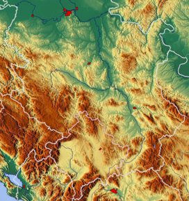 Svrljig Mountains is located in Central Serbia