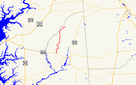 A map of the inland Eastern Shore of Maryland showing major roads.  Maryland Route 312 runs from near Hillsboro to Baltimore Corner.