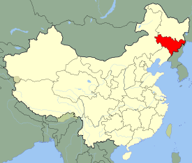 Jilin is highlighted on this map