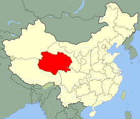 Qinghai is highlighted on this map