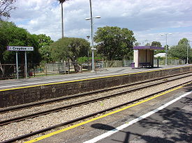Croydon railway station, Adelaide, City Bound Platform.JPG